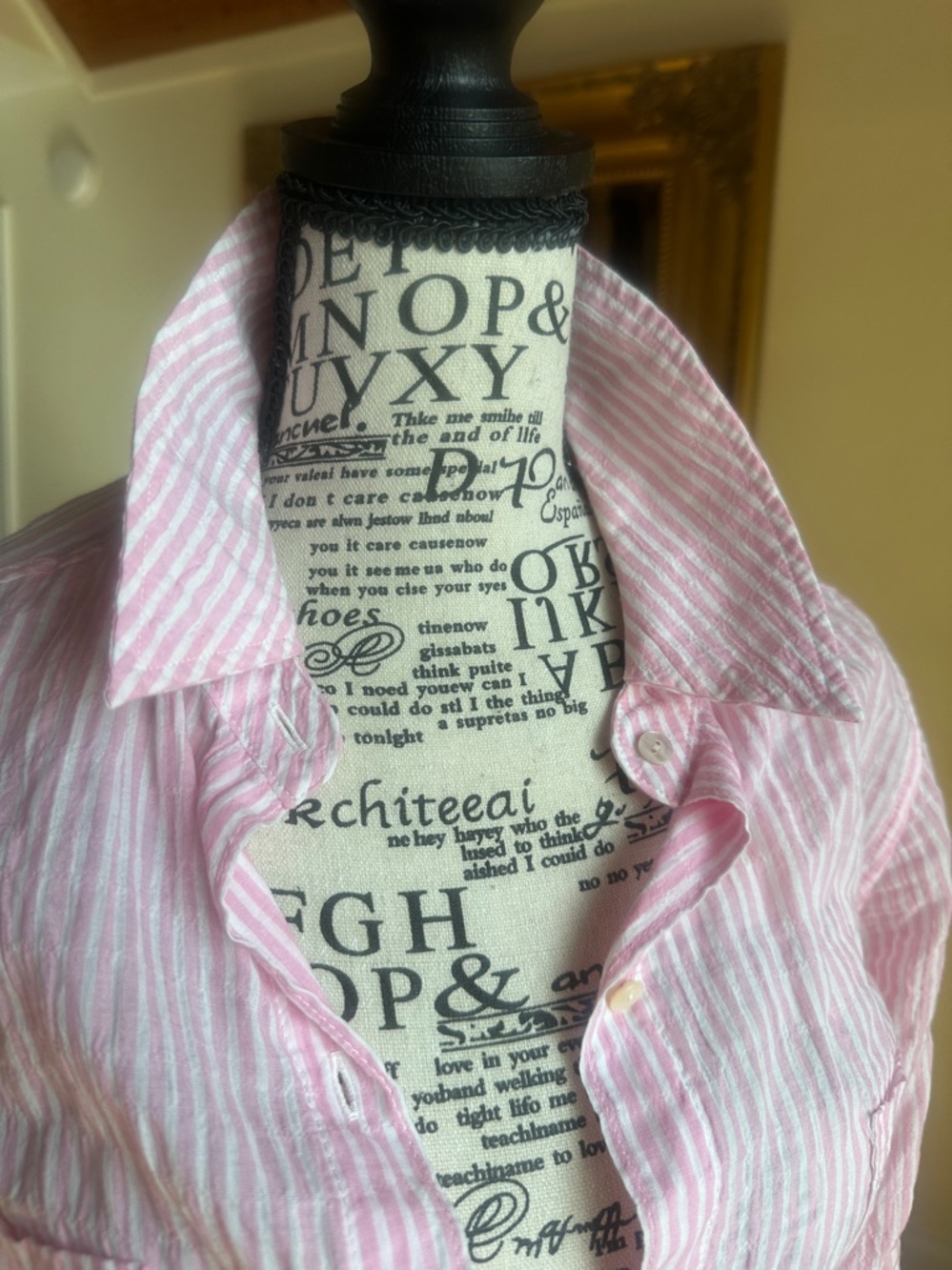 Lilly Pulitzer Pink and White Striped Shirt - Picture 9 of 12